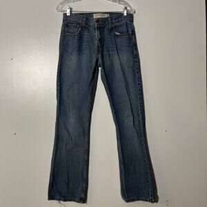 Levi’s 527 Slim Low Bootcut Washed Dark Blue Casual Denim Jeans Men’s Size 29x32
